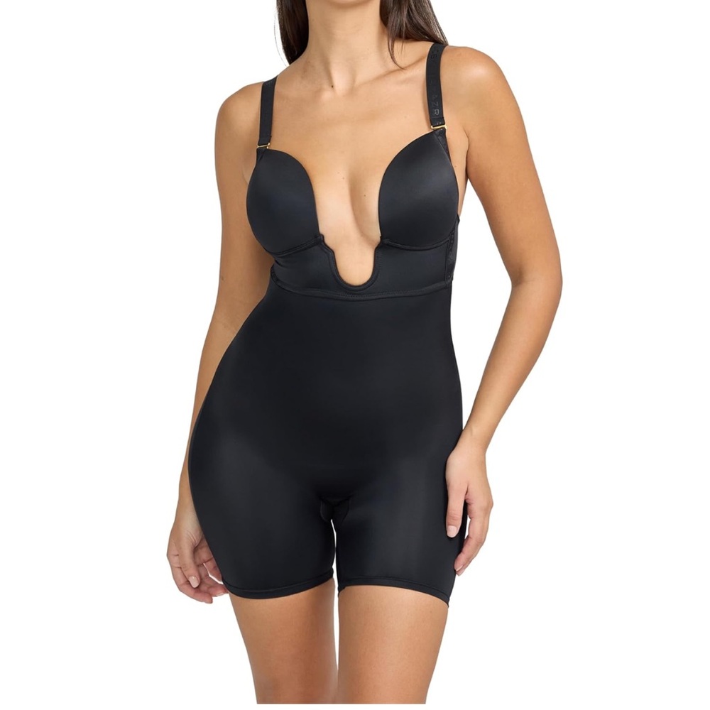 BCBGMaxAzria Deep Plunge Black Shapewear